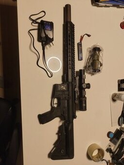 Delta Armory airsoft zbraň M4 AR15 SilentOps DMR ALPHA ETU F