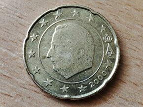 Zberateľská minca, 20 centov, Belgicko r.2000