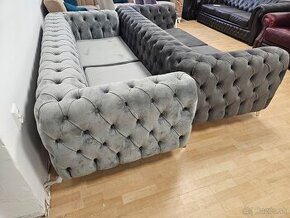 Chesterfield štýl,látková,NOVÁ,nerozťahovacia