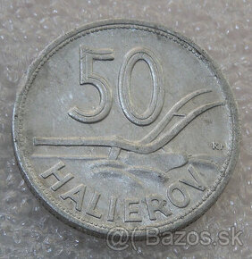 Mince: 50 Halierov 1943 pekný stav Slovenský štát 1939-1945