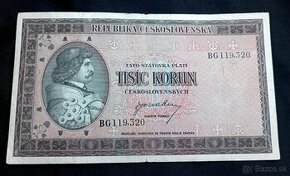 1000 Koruna 1945 série BG