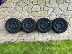 Plechové disky 6,5 J x 16 + pneu 205/60 R16 zimné