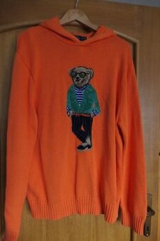 RALPH LAUREN HOODIE BEAR svetrova luxusna mikina XL