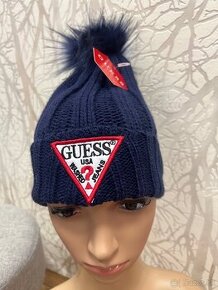 Modra damska guess ciapka s brbolcom