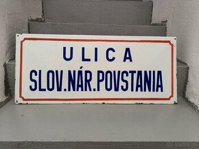 smaltovaná tabuľa Ulica Slov. Nár. Povstania SNP