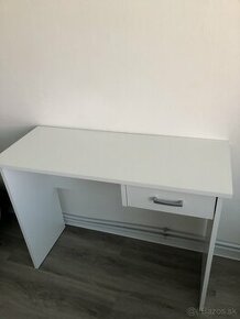 Biely PC stolík Jysk nový 100x40 - 1