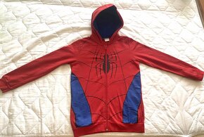 Spiderman mikina na zips s kapucňou, veľ.134