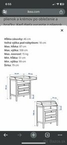 Ikea sundvik hemnes prebalovacia komoda