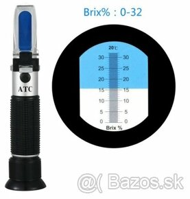 Refraktometer na meranie cukru v kvase 0-32 Brix.