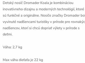 Prenájom - turistický nosič Dromader