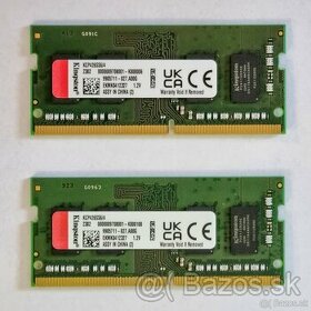 Kingston 4+4GB RAM, DDR4, SO-DIMM, 2666 MHz, CL19 - 1