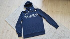 Tmavomodrá mikina Pull&Bear s kapucňou L - 1