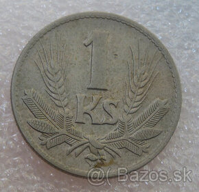 Mince 1 Koruna 1942 Var. Top stav 2 Slovenský štát 1939-1945