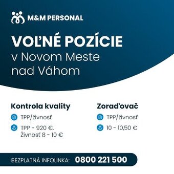 HĽADÁME NOVÉ POSILY – PRÁCA PRE MUŽOV AJ ŽENY