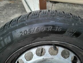 Michelin Alpin 205/60 R16 + plechové disky - 1