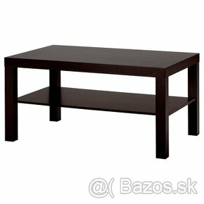 Konferenčný stolík, čierno-hnedá, 90x55 cm