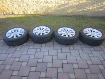 17" AL disky org. VW Passat s letnymi pneu 215/55R17 2xnove