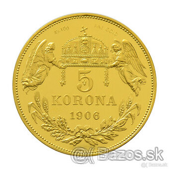 5 Koruna 1906 KB  Au    novorazba 2014