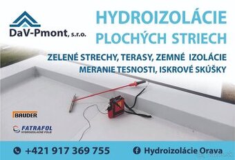 Hydroizolácie, zelené strechy , PVC folie ,iskrové skúšky - 1