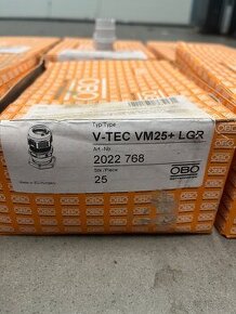 Predám 2 krabice kabelových vývodiek OBO V-TEC VM25+ LGR