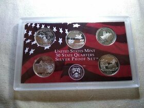 6x Strieborných proof sád "50 State" 2004-2009 - 1