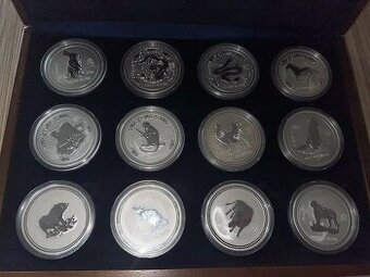 (Rezervované) 24x 1OZ Ag - Austrália Lunar I a Lunar II