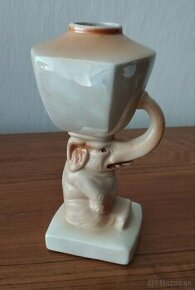Stará figurálna vaza - sloník - 1