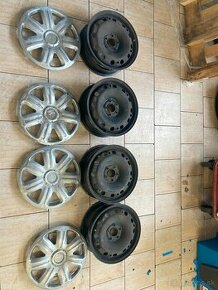 Predam 4ks plechovych diskov Skoda 5x100 R15