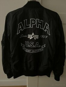 Alpha Industries čierna prechodná bomber - 1