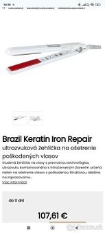 žehlička Brazil Keratin Iron Repair ultrazvuková žehlička a