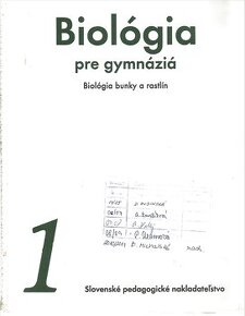 Učebnice biológie pre stredné školy a gymnáziá PDF