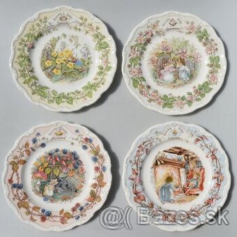 Royal Doulton - 4 porcelánové taniere - 4.ročné obdobia