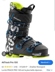 vel. 44,5 (29 cm) panske lyziarky ROSSIGNOL ALLTRACK pro 100