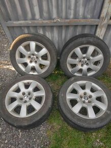 4ks alu disky orig. Škoda 5x100 r16 pneu 205/55 r16 - 1