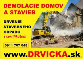 KOMPLEXNÁ RECYKLÁCIA STAVIEB, DRVENIE, TRIEDENIE