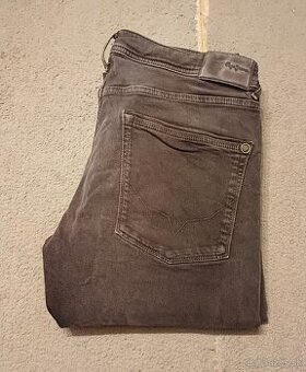 Pepe Jeans tmavošedé slim fit strečové