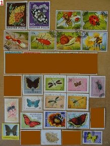 Nádherné poštové známky HMYZ - 1