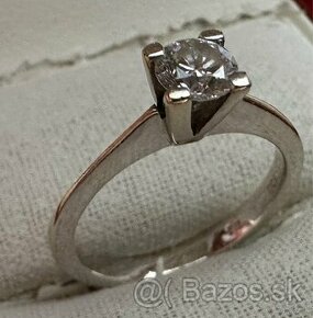 Diamantový, briliantový prsteň 18k, diamant  0,37ct