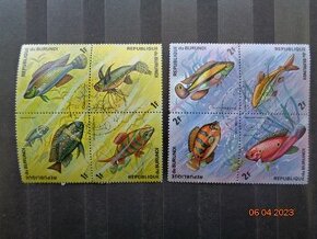 poštové známky - Burndi 2 - ryby - 6 foto