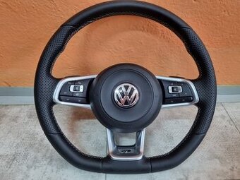 VOLANT VOLKSWAGEN R RLINE kožený BIELE PREŠÍVANIE