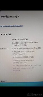 Asus i3 4170 3,70, počítač