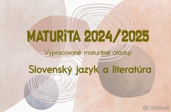 Vypracované maturitné otázky zo Slovenského jazyka a li