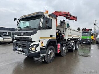 VOLVO FMX Trojstranný sklápač s hydraulickou rukou ,Euro 6