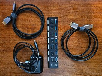 USB 3.0 hub 7-port + power adapter