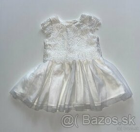 Primark biele saty s cipkou velkost 6-9 m (74)