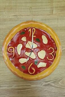 Nástenné hodiny PIZZA, priemer cca 30cm