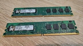 RAM Kingston 2x 1GB, DDR2 667MHz CL5, KVR667D2N5/1G