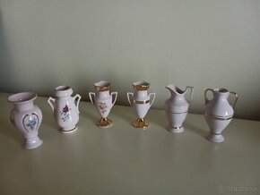 Miniatúry ružového karlovarského porcelánu H&C