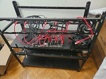 2x Mining rig na 8x kariet s doskou,ram,cpu