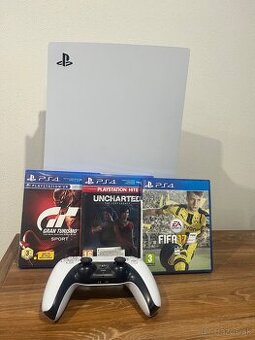 Predám zachovalú PlayStation 5 + ovládač + 3 hry 🎮🔥